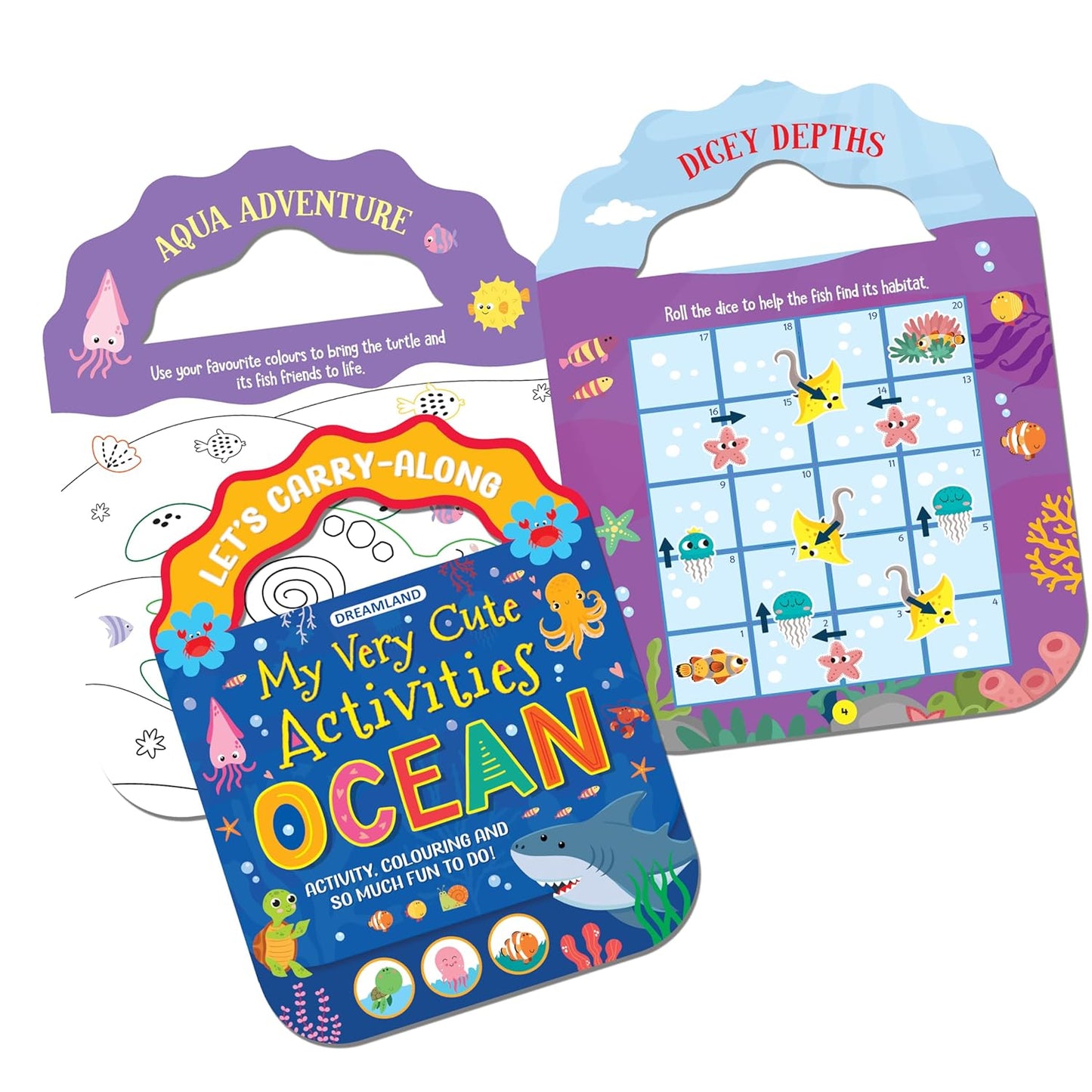 Ocean – Let’s Carry-Along Activity & Colouring Book for Kids | My Very Cute Activities Series | Age 3–8 Years