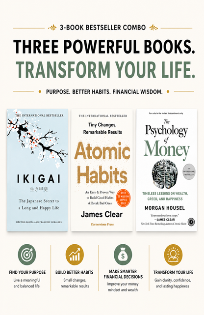 Ikigai, Atomic Habits & The Psychology of Money – Self-Help Collection