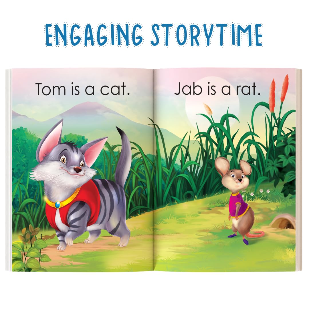 THE BOOK TREE Phonics First Reading Book of 3 letter words reading book, set of 4 books