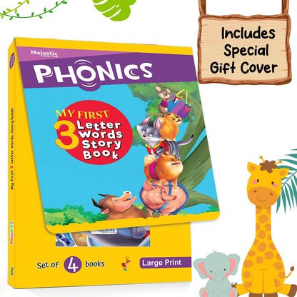 THE BOOK TREE Phonics First Reading Book of 3 letter words reading book, set of 4 books