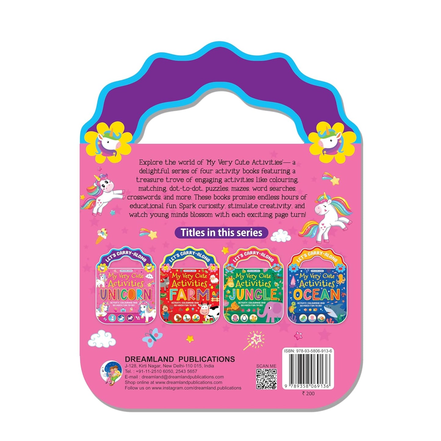 Unicorn – Let’s Carry-Along Activity & Colouring Book for Kids Ages 3-8 yrs