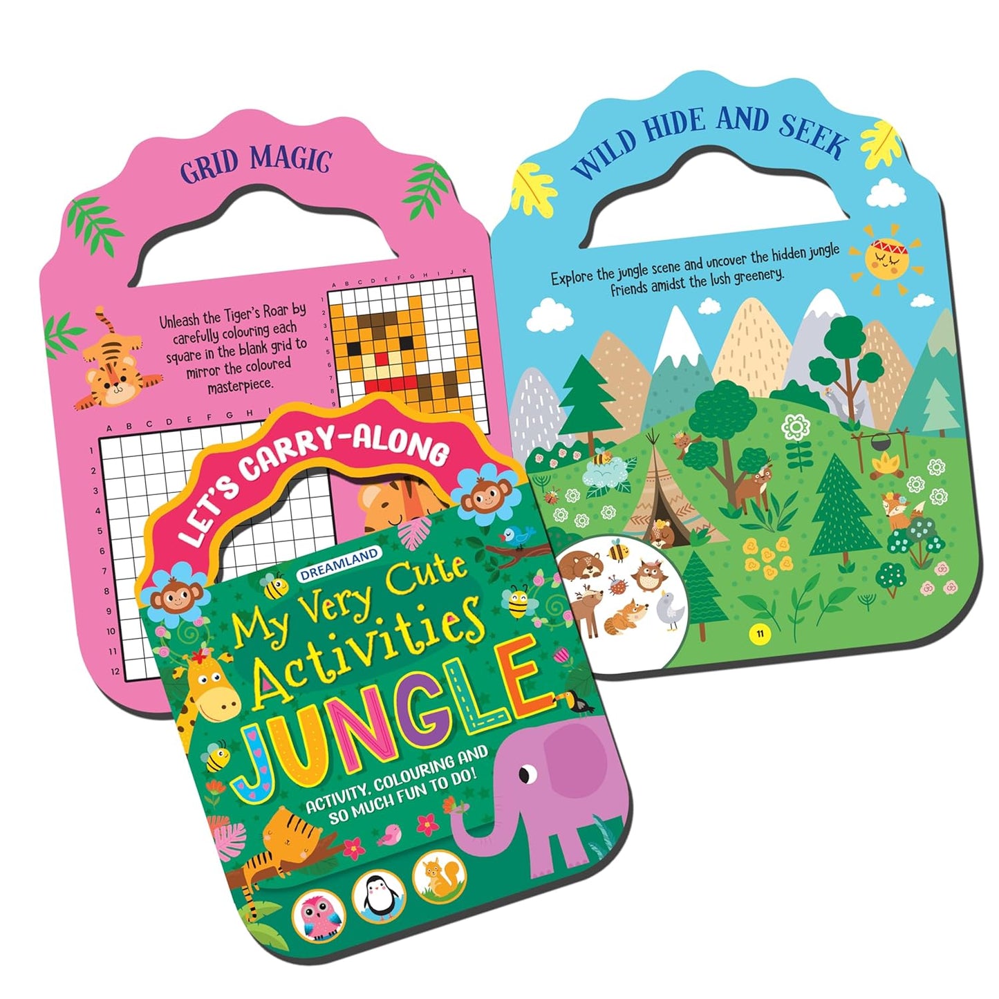 Jungle – Let’s Carry-Along Activity & Colouring Book for Kids Ages 3-8 yrs