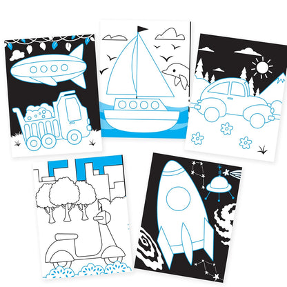 Vehicles Neon Colouring World Book
