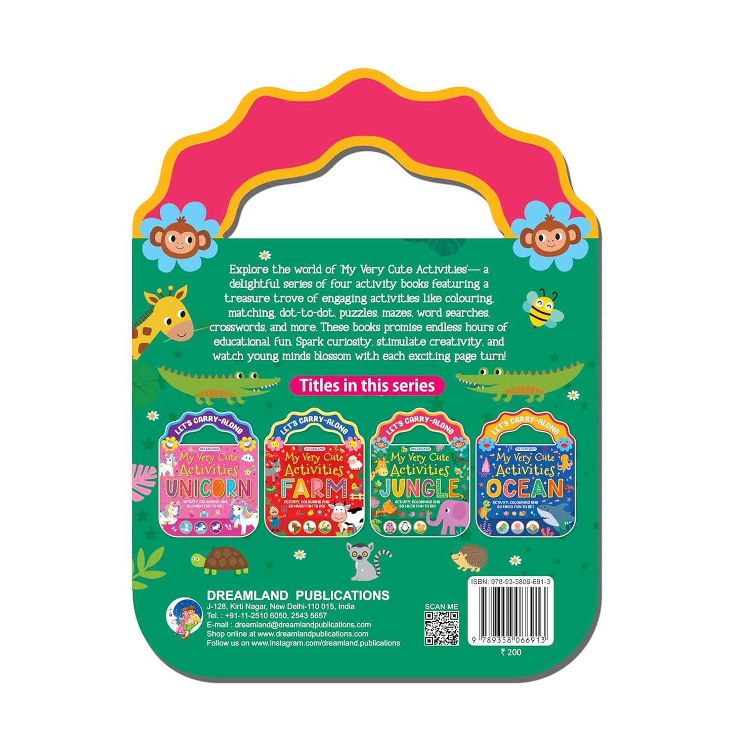 Jungle – Let’s Carry-Along Activity & Colouring Book for Kids Ages 3-8 yrs