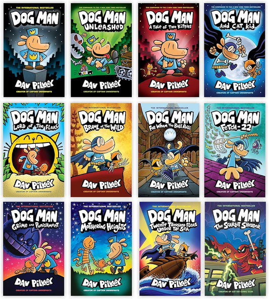 Dog man Series 1-12 Complete Books Set