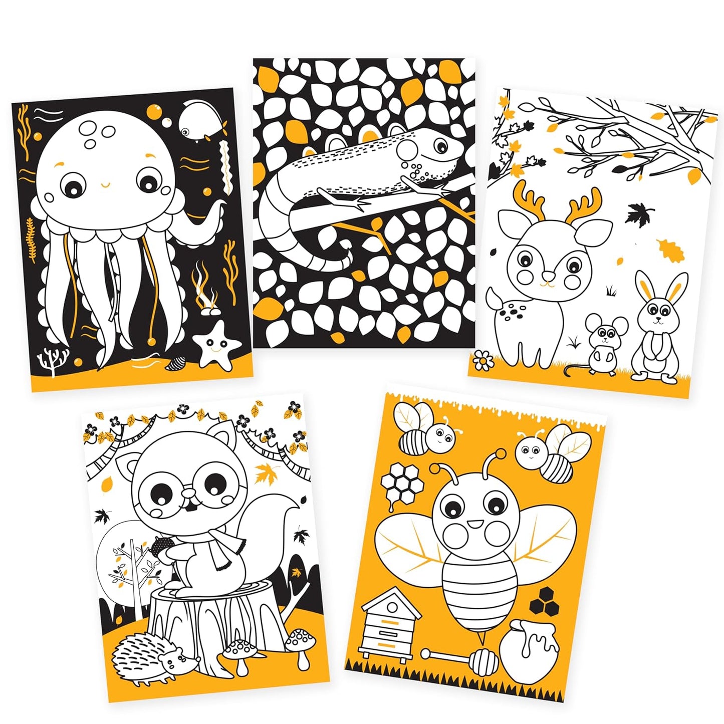 Animals Neon Colouring World Book for Kids Age 4-7 Years with Free Neon Pens