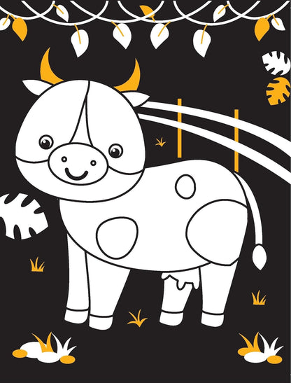 Animals Neon Colouring World Book for Kids Age 4-7 Years with Free Neon Pens